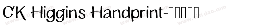 CK Higgins Handprint字体转换